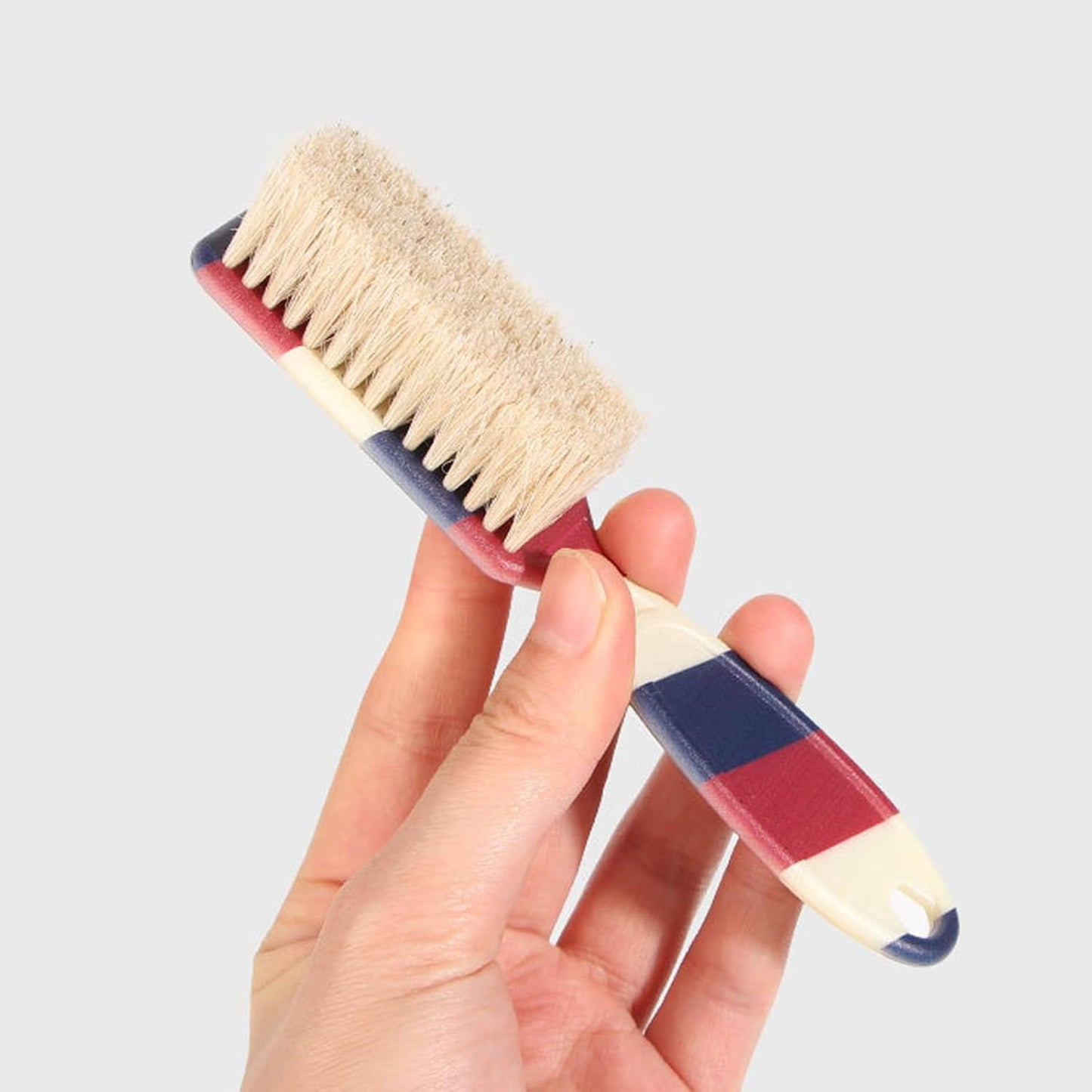 Professional Barber Straight Edge Razor and Barber Brush Set Include 5 Blades, Straight Razor for Men Close Shaving & Hair Cutting (Red/White/Blue)