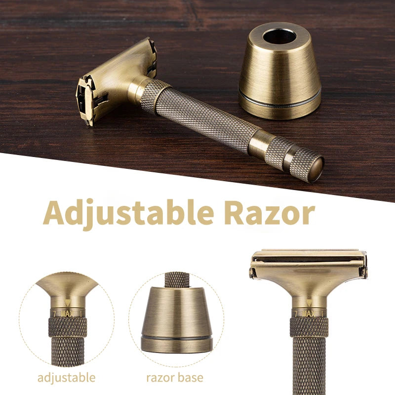 New Design Luxurious Razor Butterfly Open Adjustable Safety Classic for Superb Mens Shaving Razor Barber Shaver