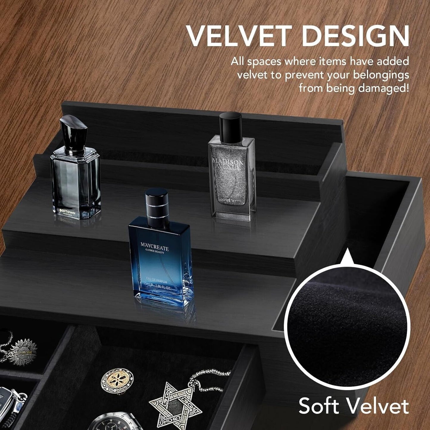 Cologne Organizer Cologne Stand Cologne Display Shelf Watch Jewelry Storage New
