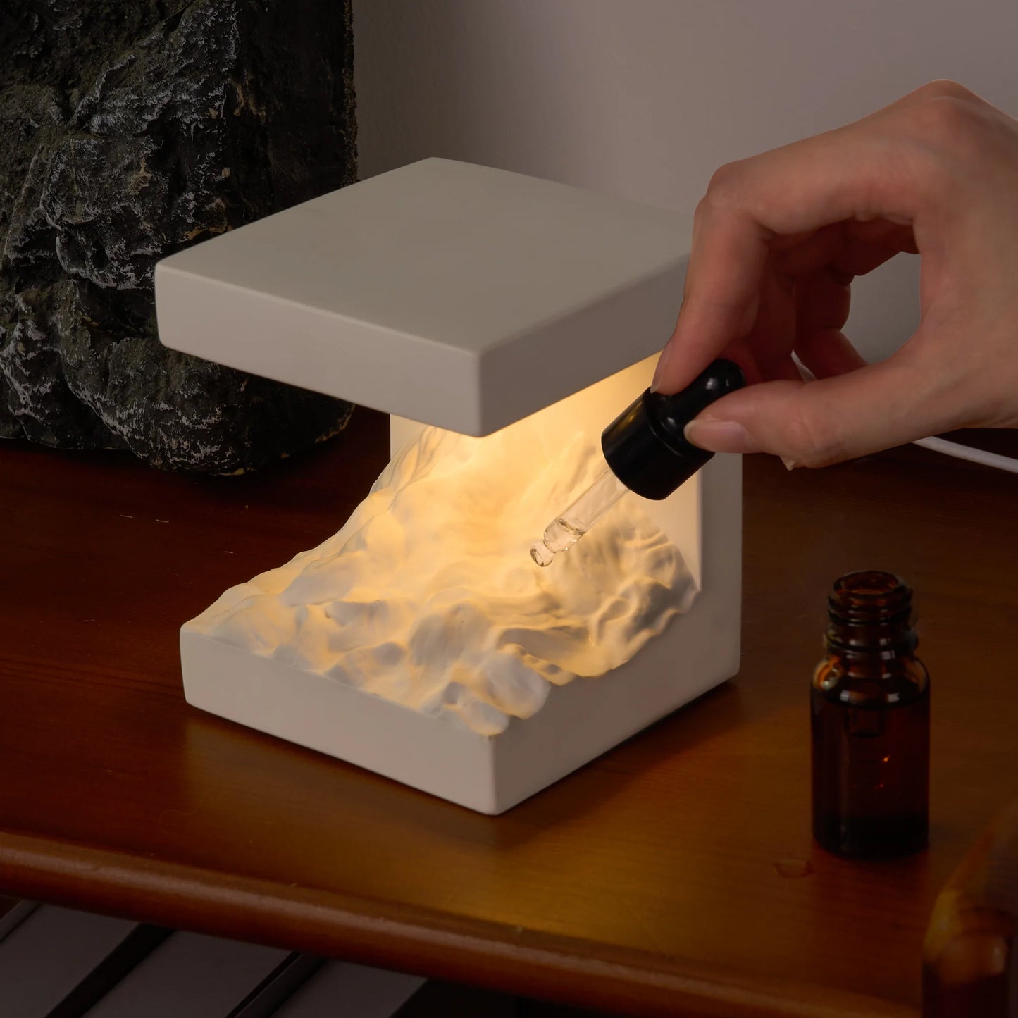 Snow Mountain Night Light, Diffuser Stone