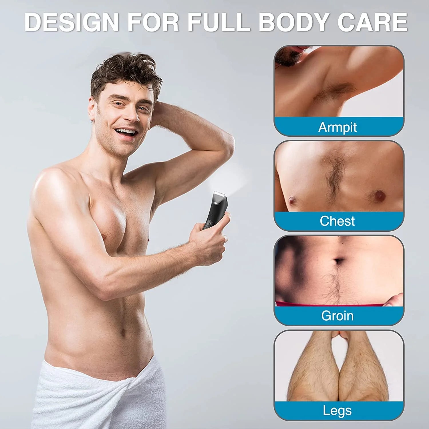 Electric Trimmer for Men, Body Hair Shavers with Charging Base Storage【Usb Rechargeable】【 Waterproof 】Trimmer Hair Razor- Black [5.9"*1.5"]