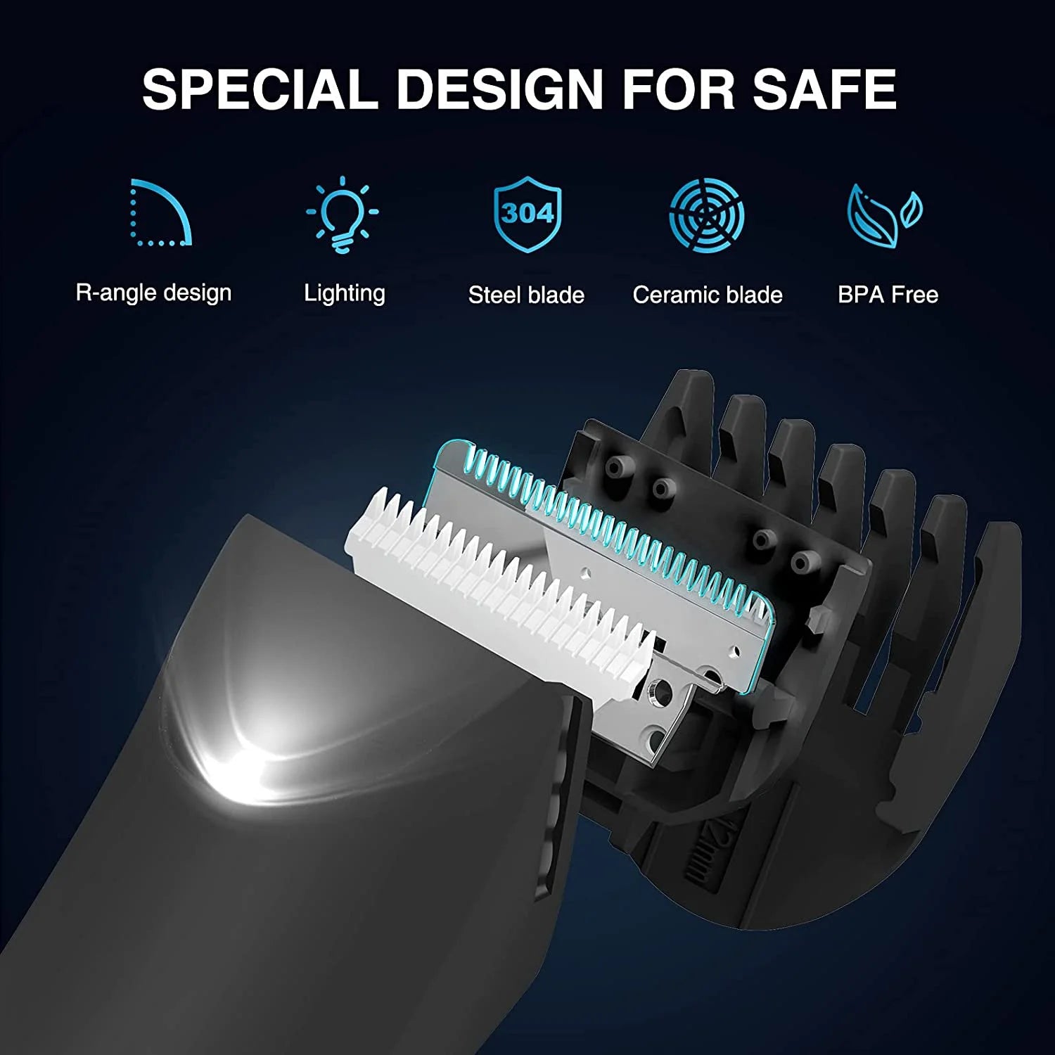 Electric Trimmer for Men, Body Hair Shavers with Charging Base Storage【Usb Rechargeable】【 Waterproof 】Trimmer Hair Razor- Black [5.9"*1.5"]