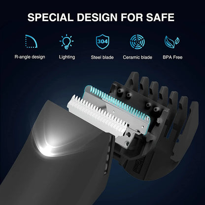 Electric Trimmer for Men, Body Hair Shavers with Charging Base Storage【Usb Rechargeable】【 Waterproof 】Trimmer Hair Razor- Black [5.9"*1.5"]