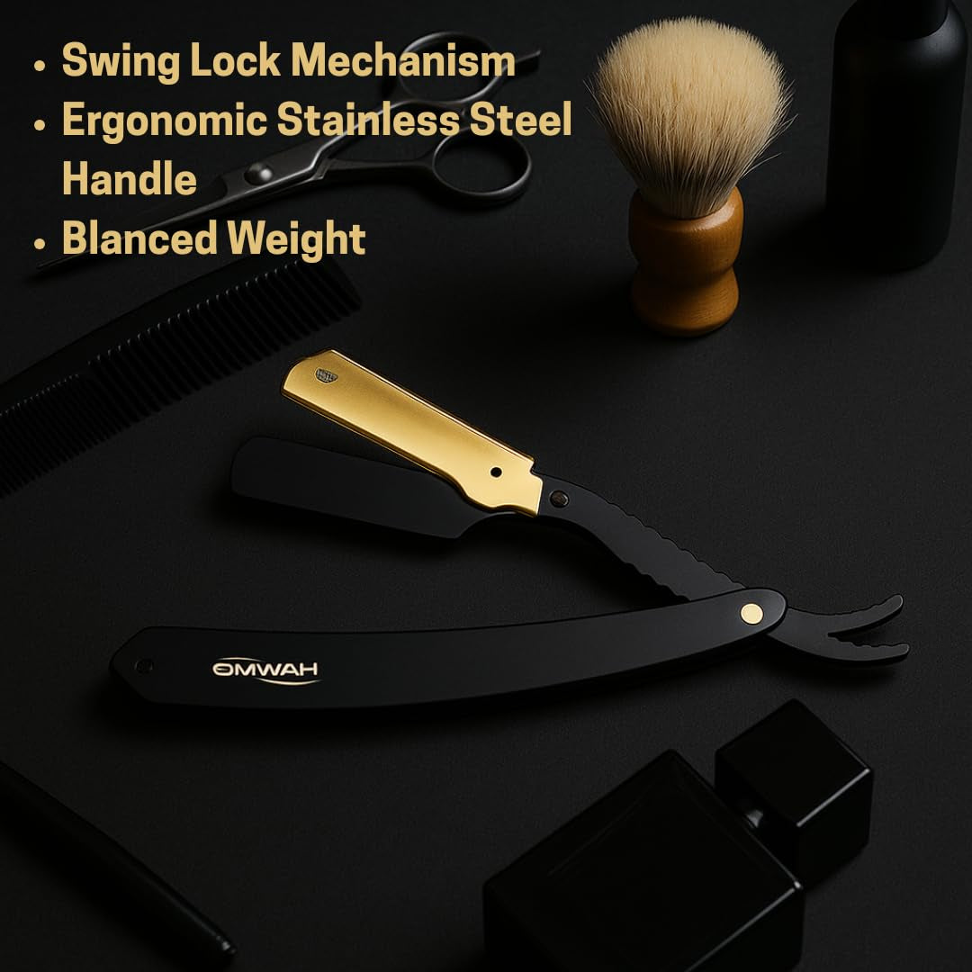 - Professional Barber Straight Edge Razor (Swing Lock)